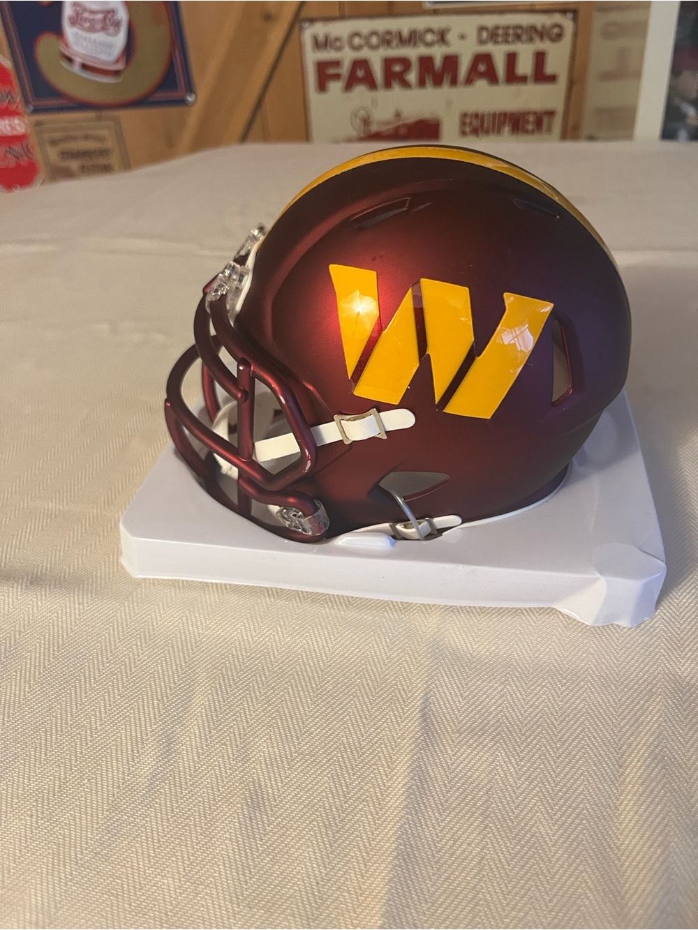 NFL mini helmet display piece